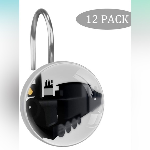 Train Shower Curtain Hooks Rust Proof Set of 12 - Picture 1 of 1